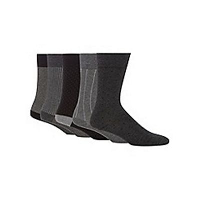 Pack of five grey socks
